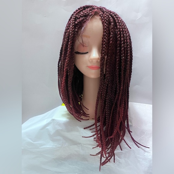 Chic Lace Front Burgundy Braided Wig - Picture 1 of 5